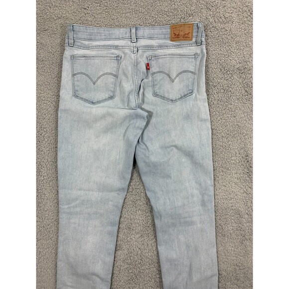 Levi's 711 Skinny 29x30 Light Wash Distressed Denim Blue Jean Pockets - Picture 8 of 16